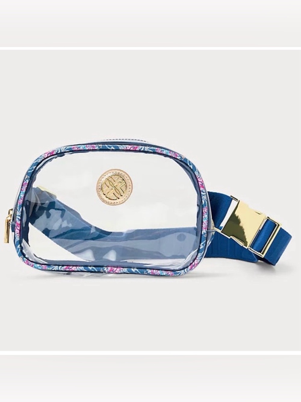 NWT Lilly Pulitzer clear belt bag in Multi Dahlia Licious